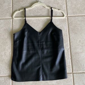 NWOT Forever 21 Faux Leather Black Cami Tank XS